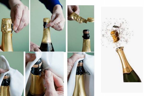 Cách mở rượu Champagne